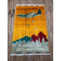 Afghan war rugs, hand made rugs, Afghan fall of Afghanistan rugs size 123 cm x 82 cm