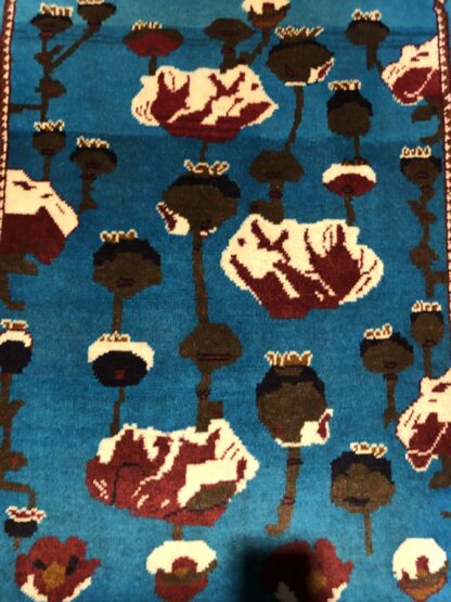 Hand Made Afghan war Rug, afghan opium war rugs Size 60  cm x 80 cm - Image 2