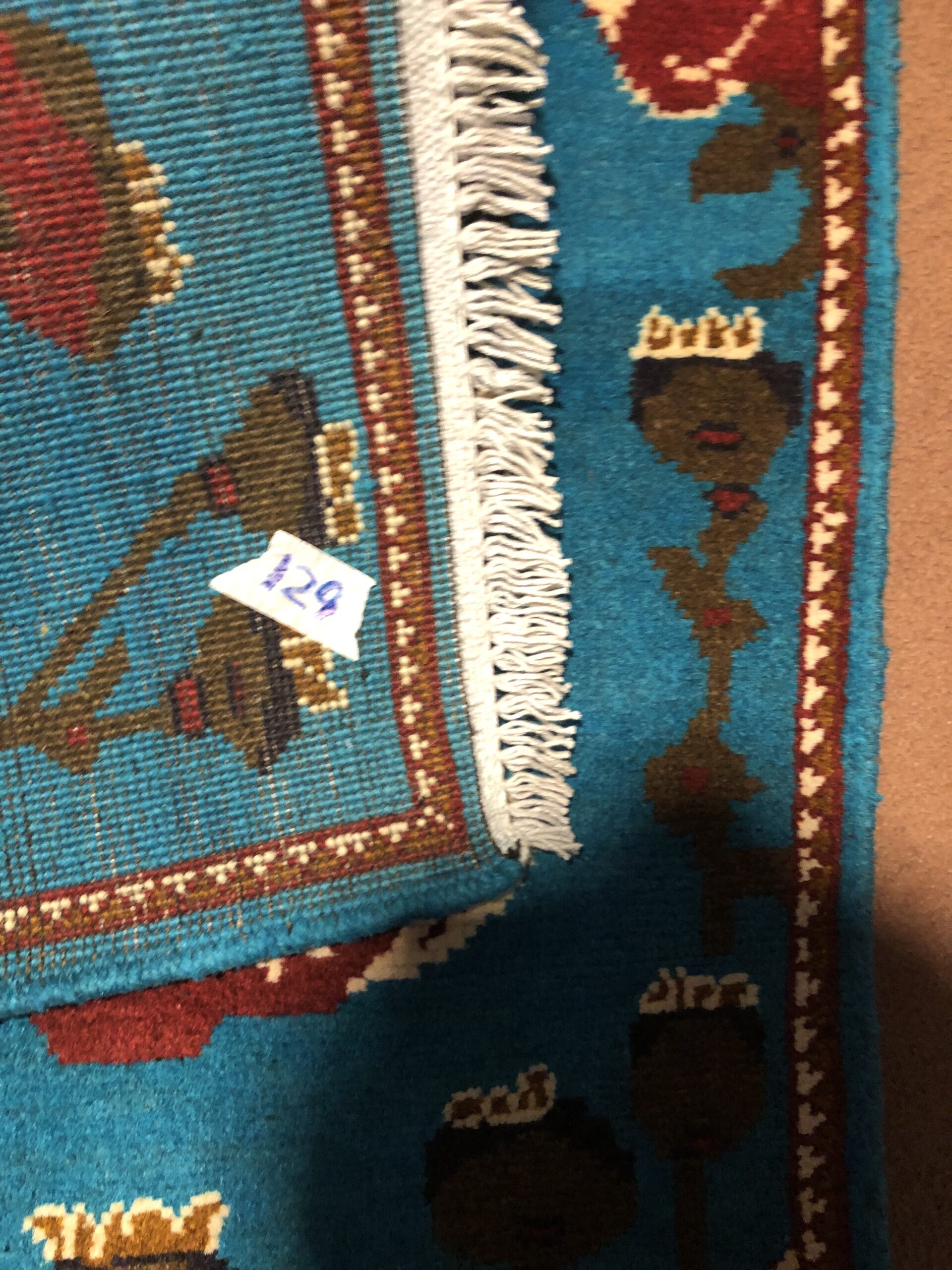 Hand Made Afghan war Rug, afghan opium war rugs Size 60  cm x 80 cm - Image 3