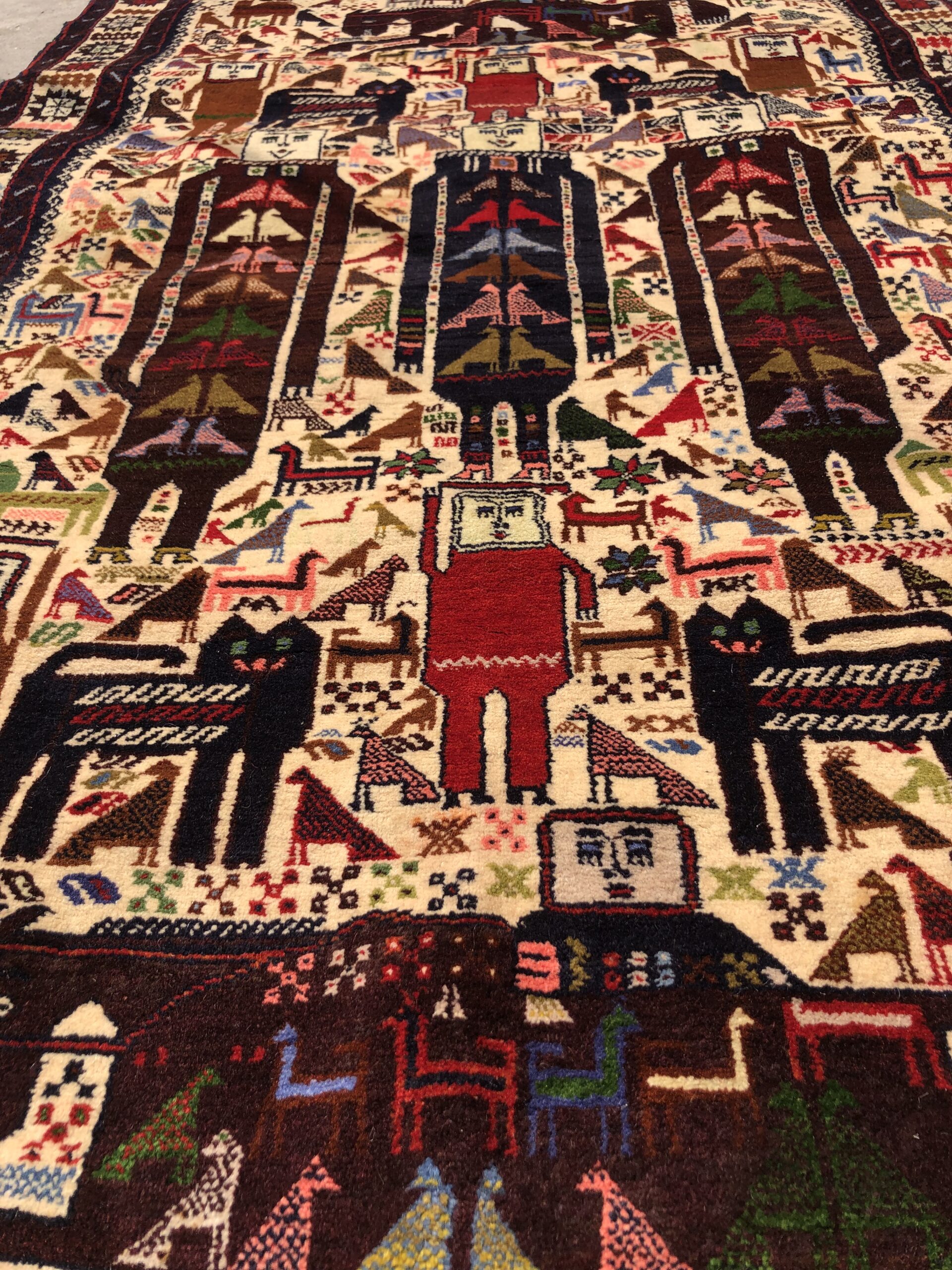 Hand Made Afghan pictorial rugs, tepestry rugs, wall hanging rugs Size 203 cm x  183 cm - Image 2