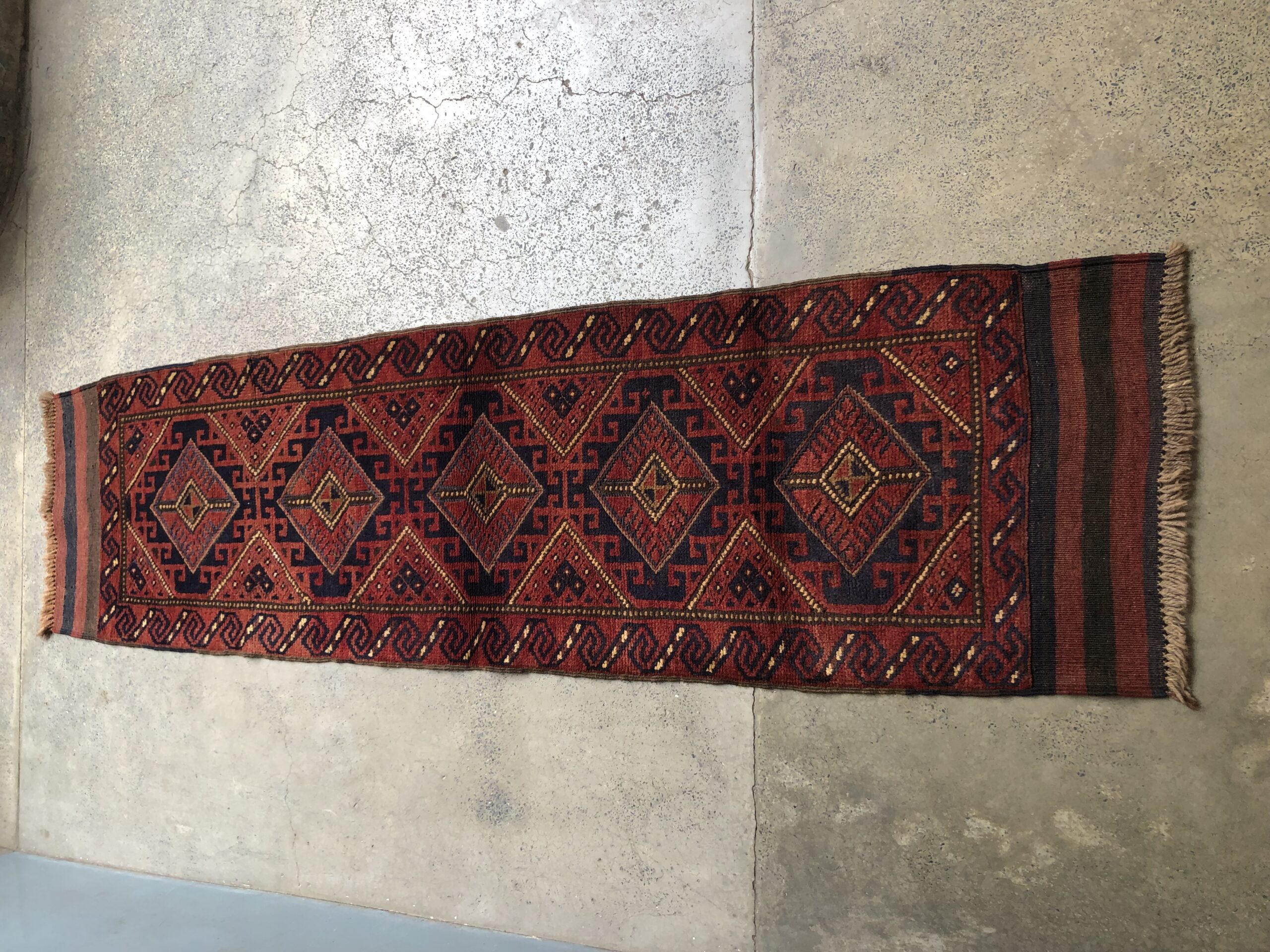 Hand Made Afghan war Rug, afghan ak47 and weapons war rugs Size 232 cm x 63 cm