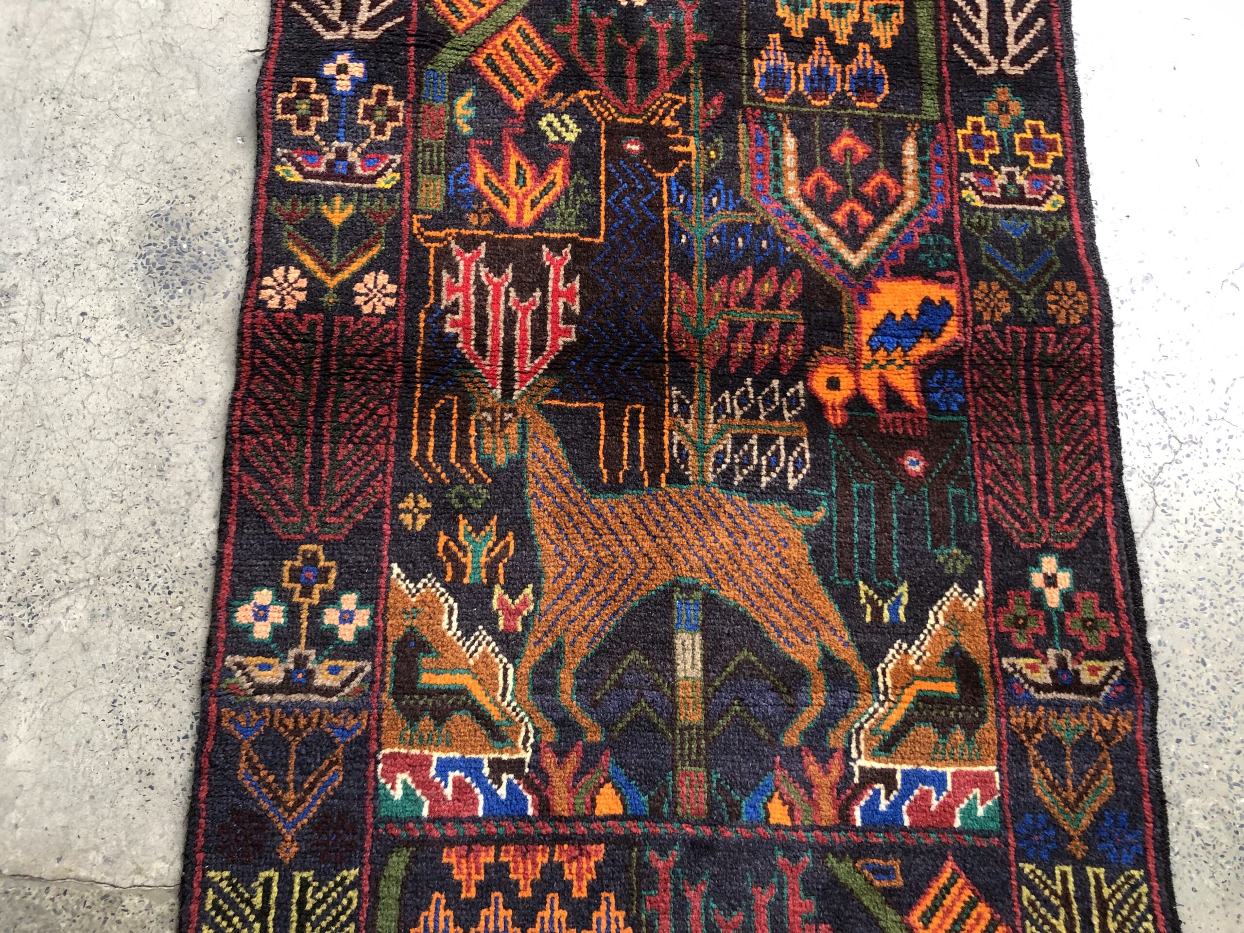Hand Made Afghan pictorial rug, tepestry rugs, wall hanging rugs size 115 cm x 59 cm - Image 2