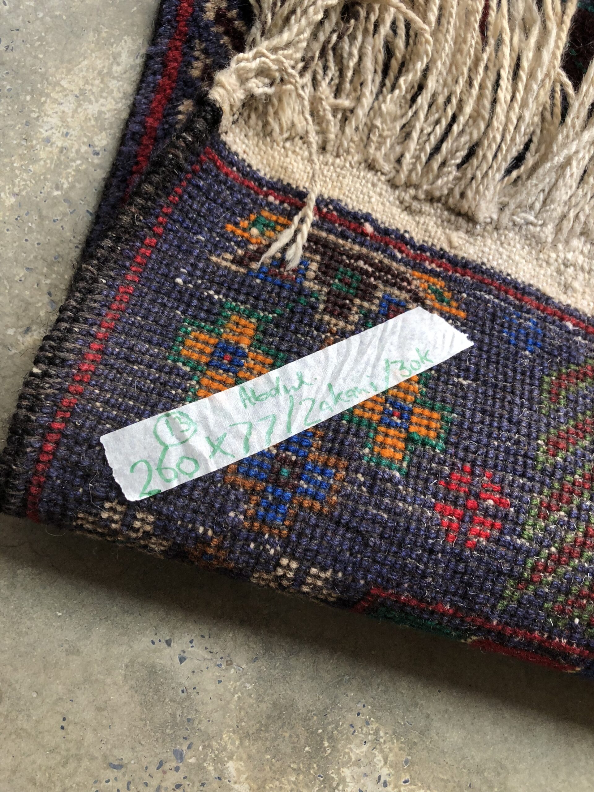 Hand Made Afghan pictorial rug, tepestry rugs, wall hanging rugs size 115 cm x 59 cm - Image 3