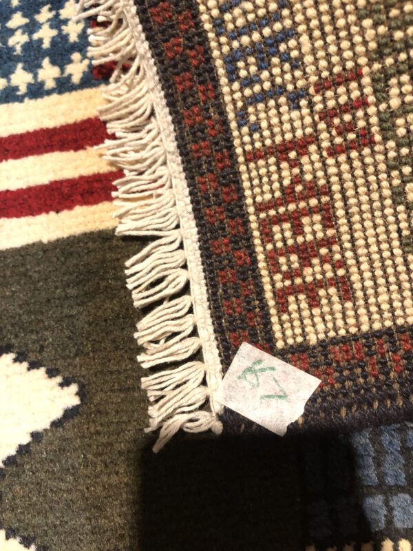 rug no 1 Hand Made Afghan war Rug , 9/11 world trade center war rugs with weapons Size 60  cm x 80 cm - Image 3