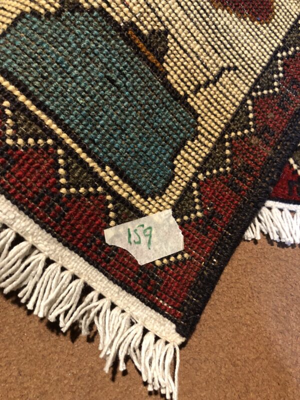rug no 164 Hand Made Afghan war Rug , 9/11 world trade center war rugs with weapons Size 60  cm x 80 cm - Image 3