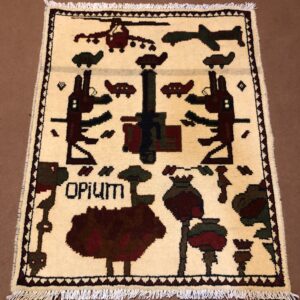 rug no 1 Hand Made Afghan war Rug , 9/11 world trade center war rugs with weapons Size 60  cm x 80 cm
