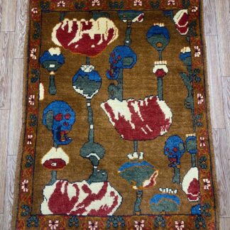 rug no  Hand Made Afghan war Rug , opium motif war rugs with weapons Size 60  cm x 80 cm