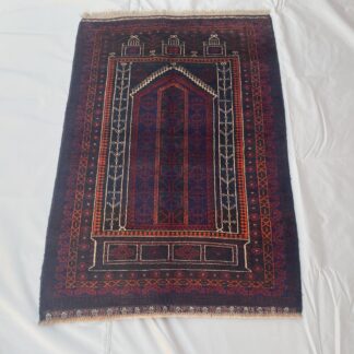 Hand Made Afghan prayer rug Size 146 cm x 100 cm war rugs