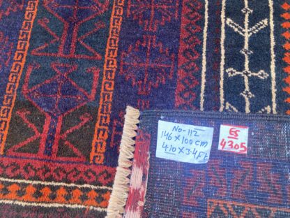 Hand Made Afghan prayer rug Size 146 cm x 100 cm war rugs - Image 2