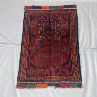 Hand Made Afghan prayer rug Size 142 cm x 88 cm war rugs