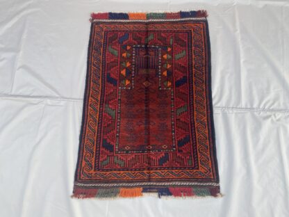 Hand Made Afghan prayer rug Size 142 cm x 88 cm war rugs