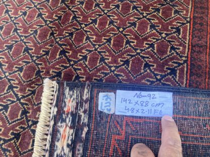Hand Made Afghan prayer rug Size 142 cm x 88 cm war rugs . - Image 2