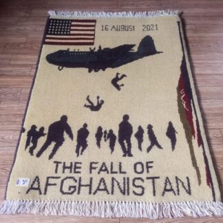 no 54 Hand Made Afghanistan rug ak 47, afghan war rugs, Size 60 cm x 80