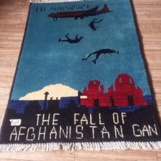 no 56 Hand Made Afghanistan rug ak 47, afghan war rugs, Size 60 cm x 80