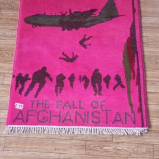 no 63 Hand Made Afghanistan rug ak 47, afghan war rugs, Size 60 cm x 80