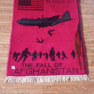 no 75 Hand Made Afghanistan rug ak 47, afghan war rugs, Size 60 cm x 80