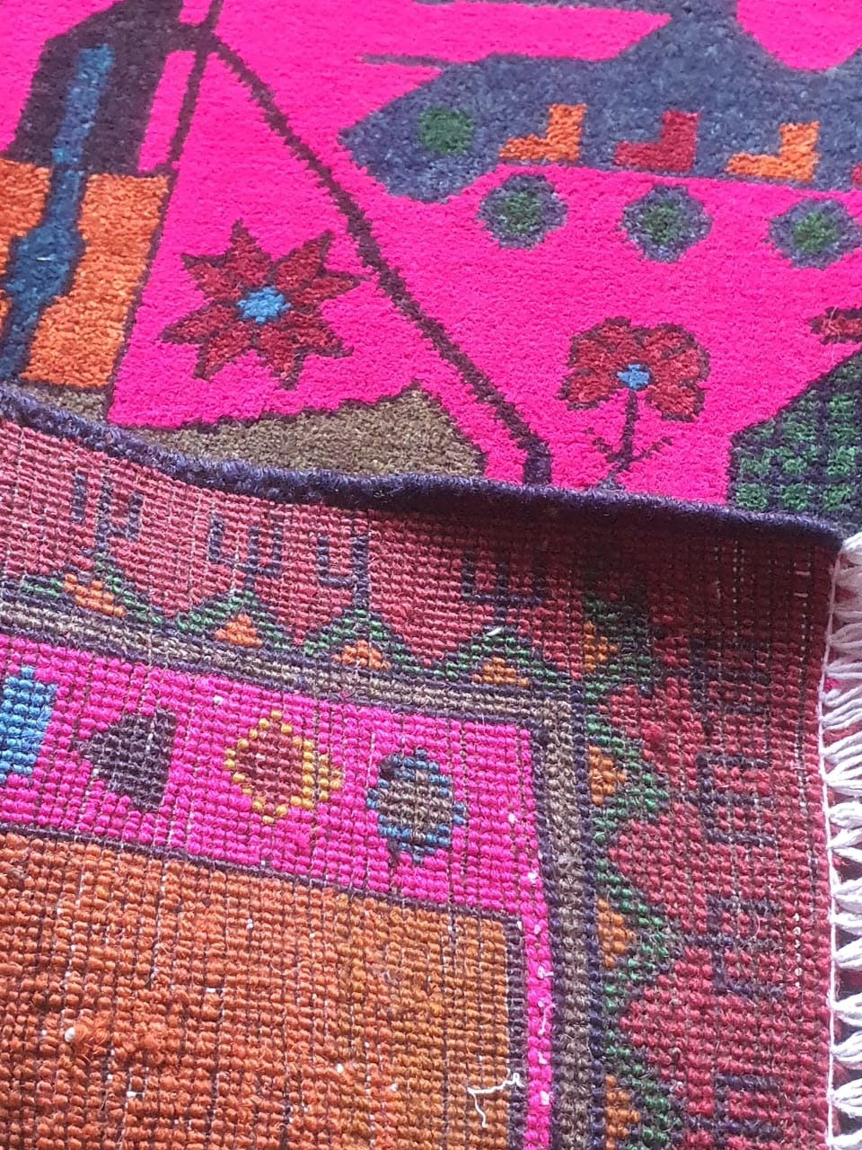 Hand Made Afghanistan rug ak 47, afghan war rugs, Size 60 cm x 80 cm - Image 4