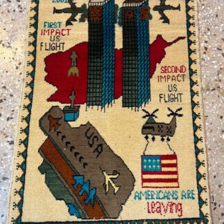 no 49 Hand Made Afghanistan rug ak 47, afghan war rugs, Size 60 cm x 80
