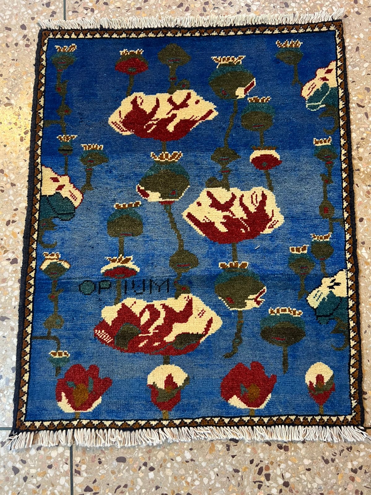 no 26 Hand Made Afghanistan rug ak 47, afghan war rugs, Size 60 cm x 80 cm