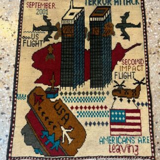no 9 Hand Made Afghanistan rug ak 47, afghan war rugs, Size 60 cm x 80 cm