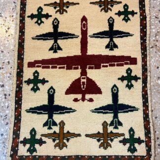 no 8 Hand Made Afghanistan rug ak 47, afghan war rugs, Size 60 cm x 80 cm
