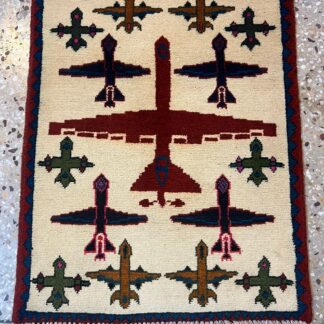 no 5 Hand Made Afghanistan rug ak 47, afghan war rugs, Size 60 cm x 80 cm