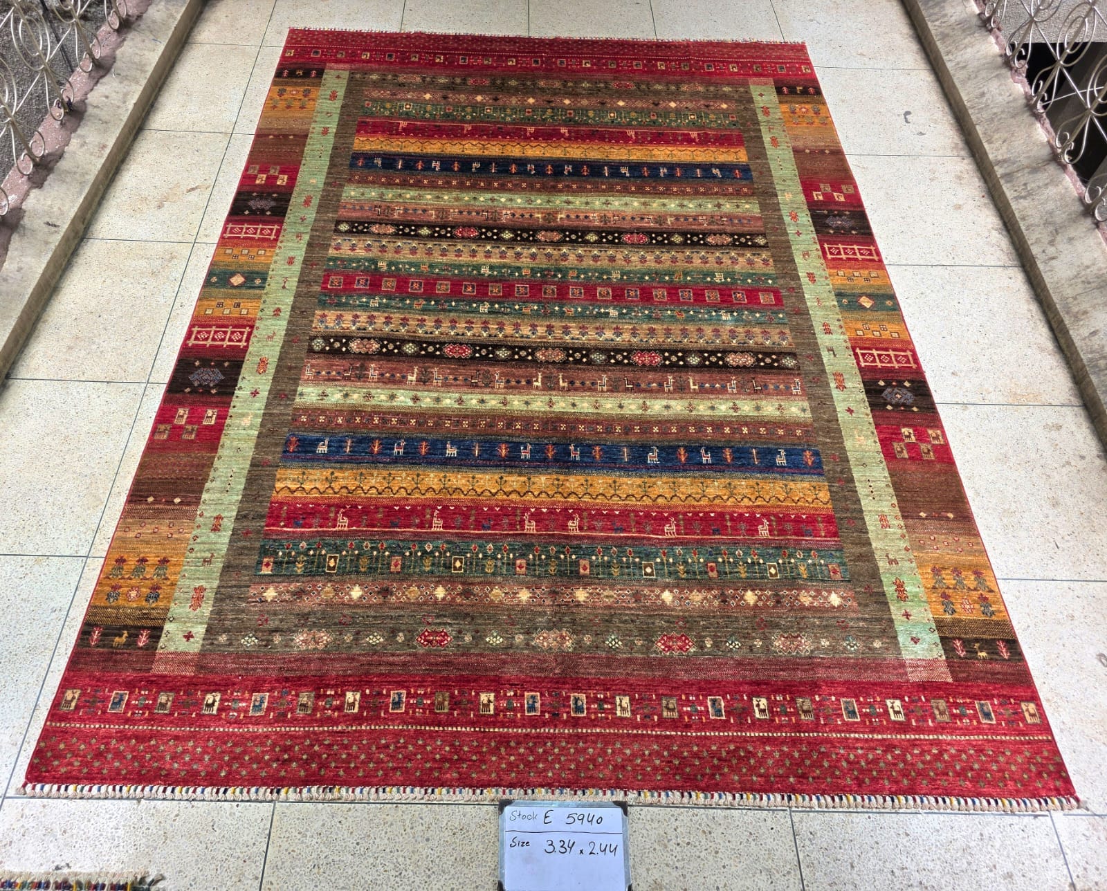 chobi rugs, Hand Made Afghan rug Size 300 x 200 cm - Image 2
