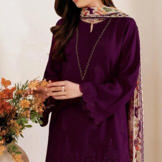 Pakistani winter dress unstitch  DHANAK 3PC EMBROIDERED