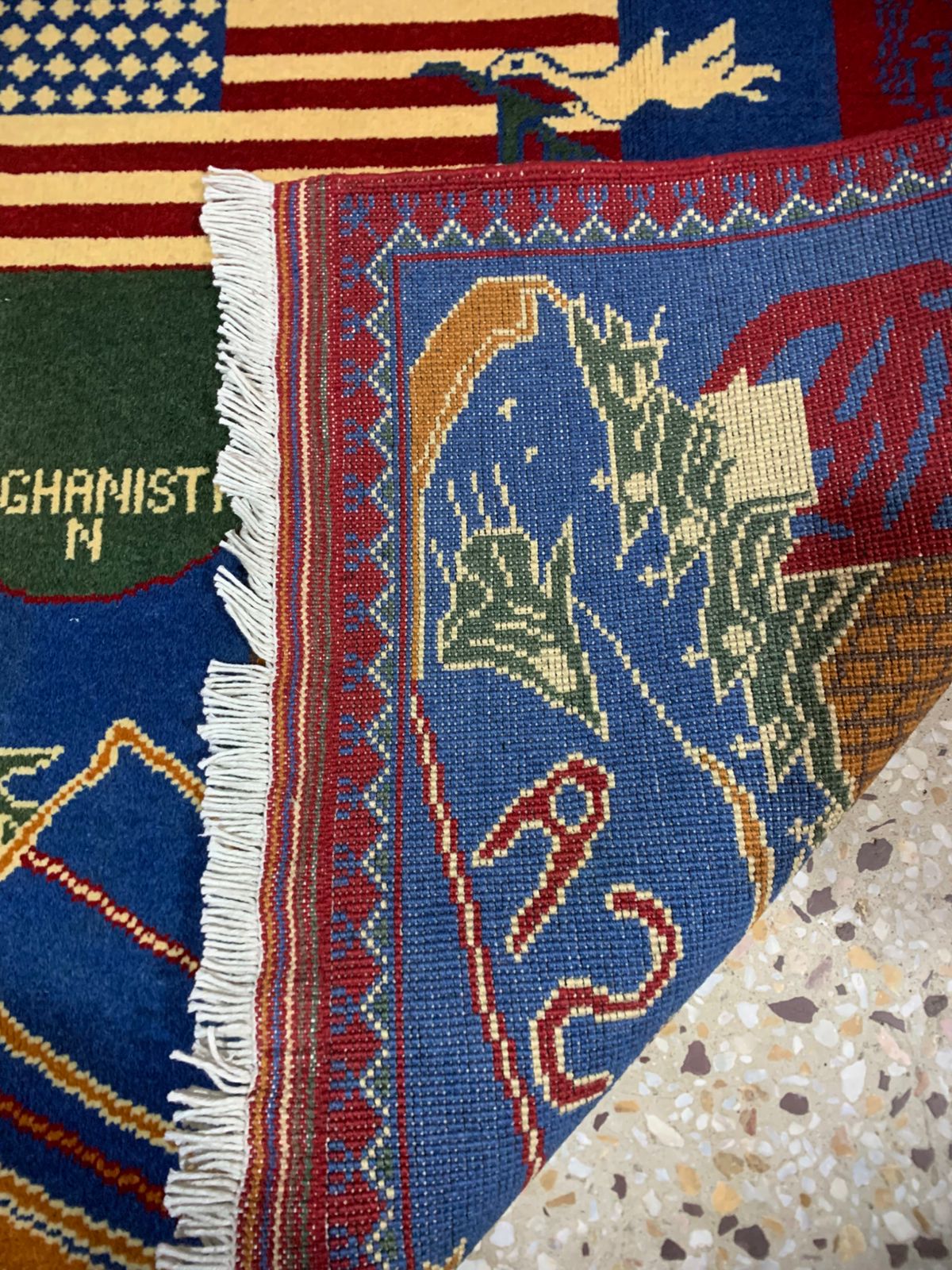 9/11 Hand Made Afghan war rugs Size 148 cm x 80 cm - Image 2