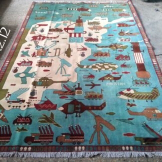 A war Hand Made Afghan war rugs Size 298 cm x 212cm