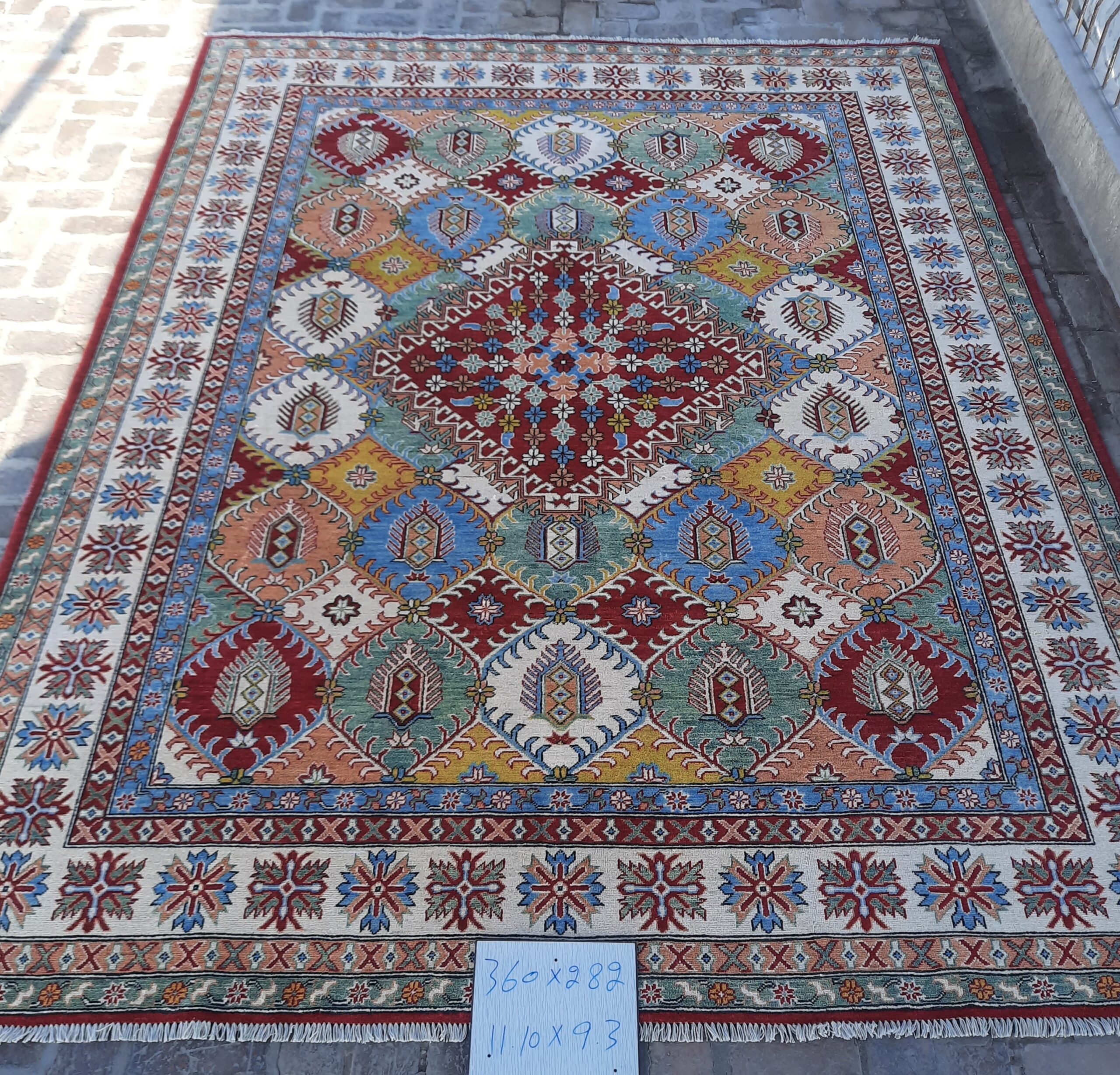 Hand Made Made Afghan Home Decorated Amazing rugs Size 297 cm x 200cm