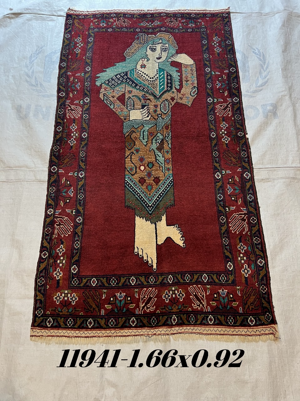 Hand Made Made Afghan Home Decorated Amazing rugs Size 166 cm x 92 cm
