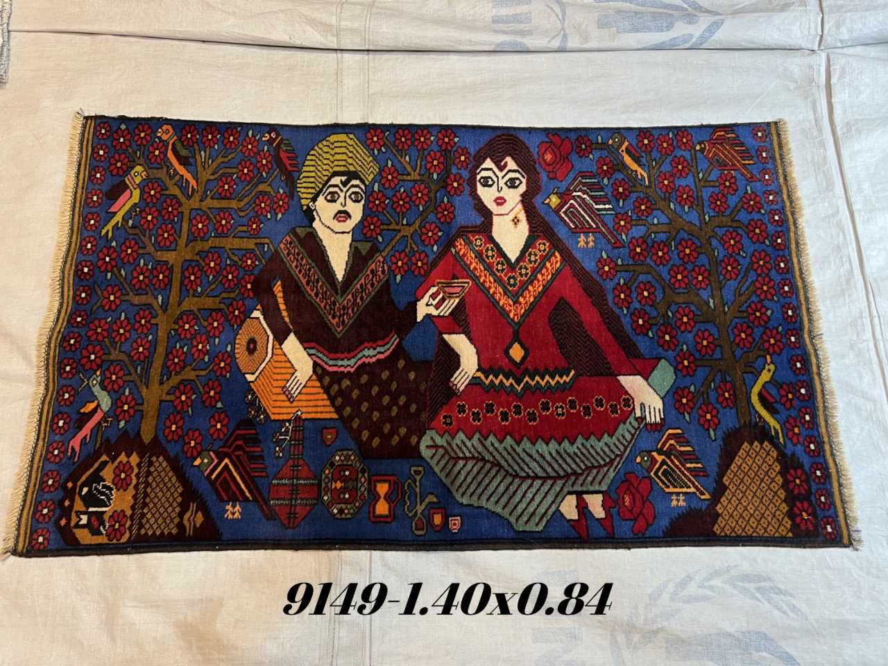 Hand Made Made Afghan Home Decorated Amazing rugs Size 296 cm x 251cm